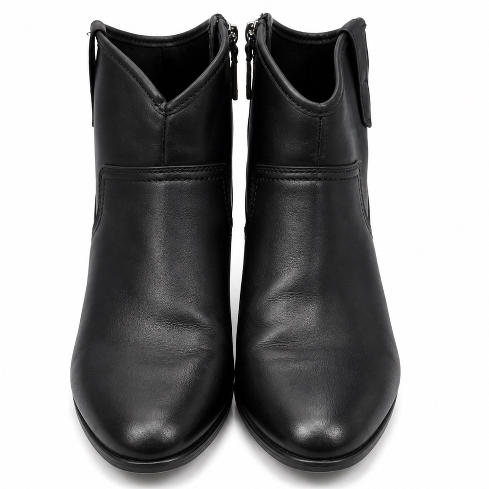 Dr. Scholl’s Black Ankle Boots | Block Heel | Side Zip | Size 8.5M